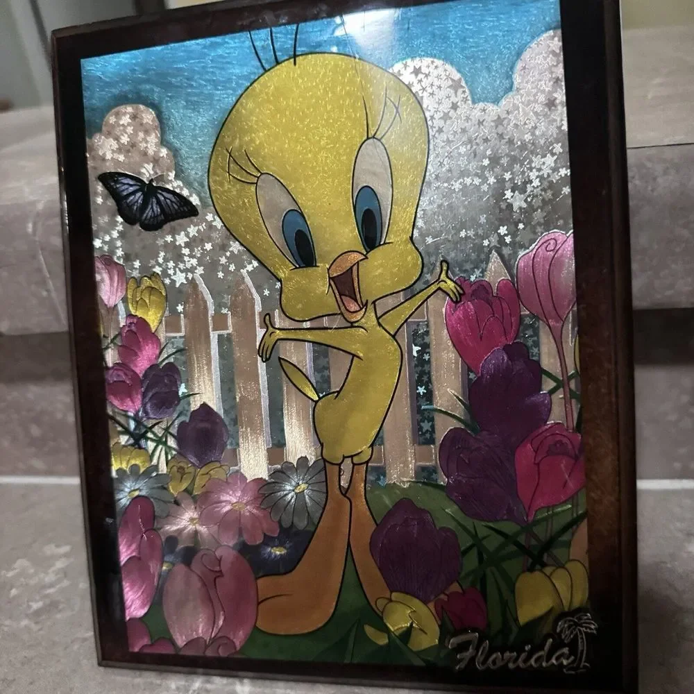 1996‎ Looney Toons Tweety Bird Changing Colors When Moved Vintage Laminated Pic
